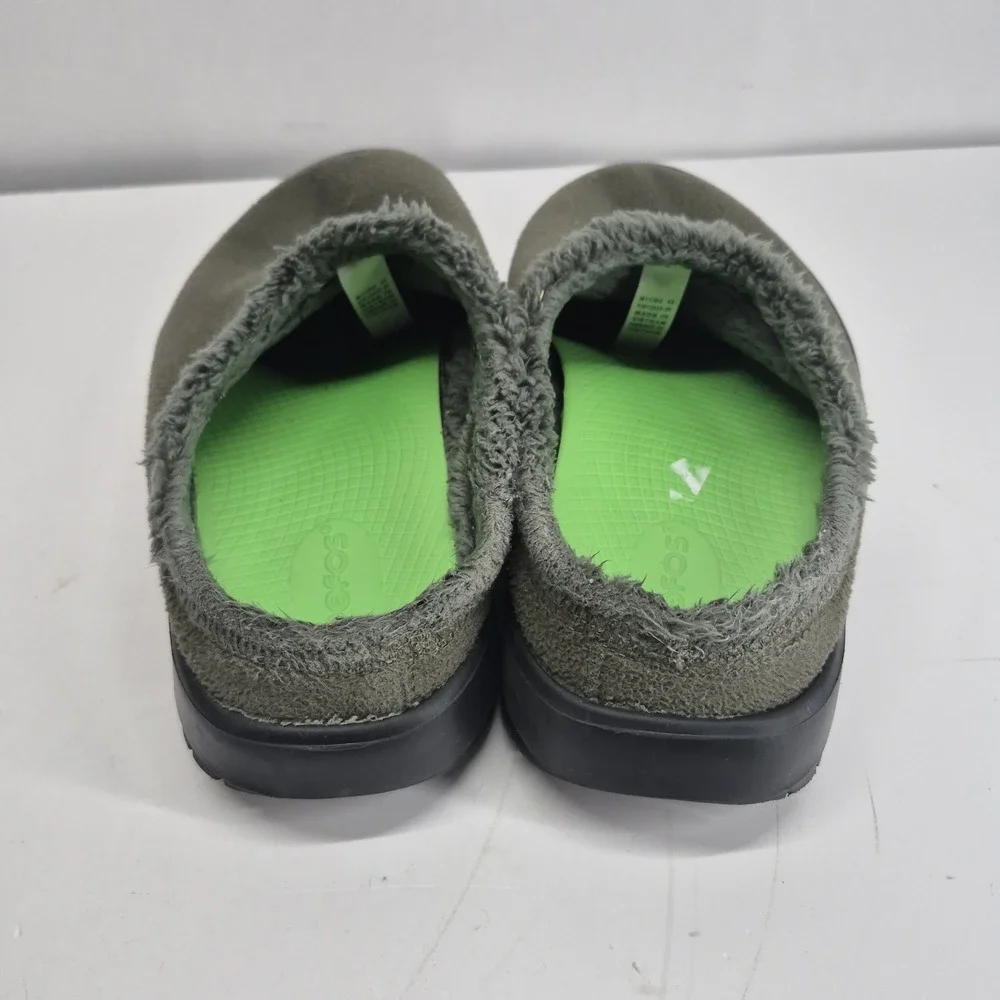 OOFOS OOcoozie Mule Mens Size 11 Green Slip On Recovery Sandals Casual Comfort